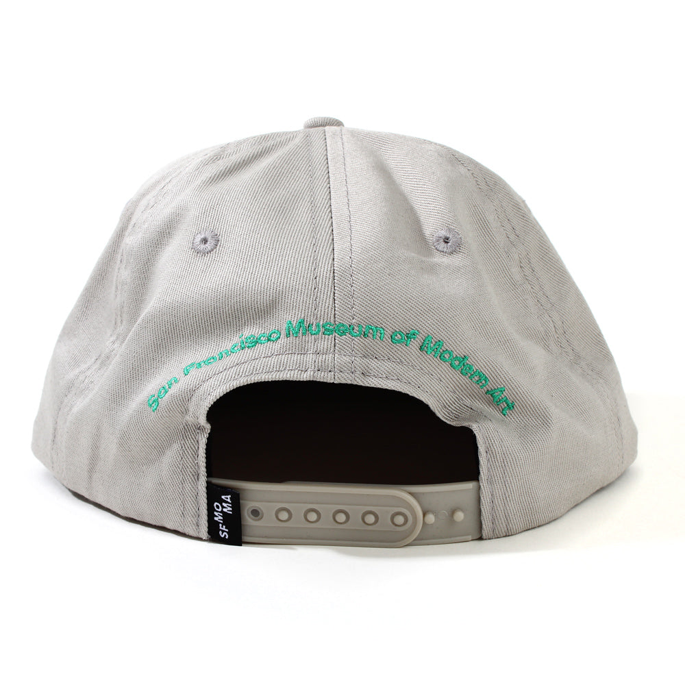 SFMOMA Turret Hat Stone/Kelly Green back