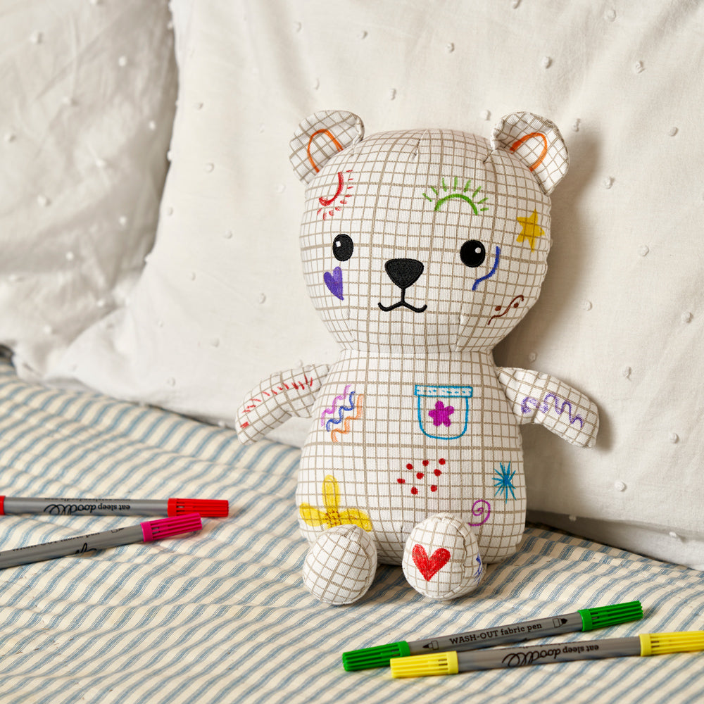 Bear with doddles.